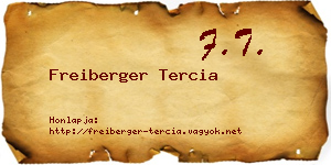 Freiberger Tercia névjegykártya